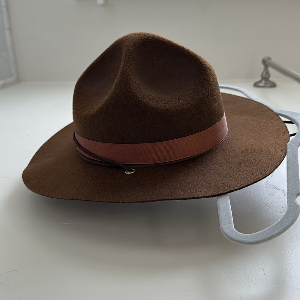 Brown Felt Wide Brim Hat - Picture 7 of 7